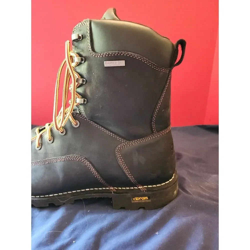 Men’s Danner Gritstone 8” boots, size US 15D Black Work Boots Safety 14220
